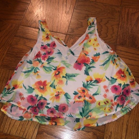 Lush Floral Crop Top - Picture 3 of 3
